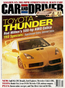 CAR & DRIVER 2000 NOV - RACING COBRAS,SALEEN,TIM ALLEN